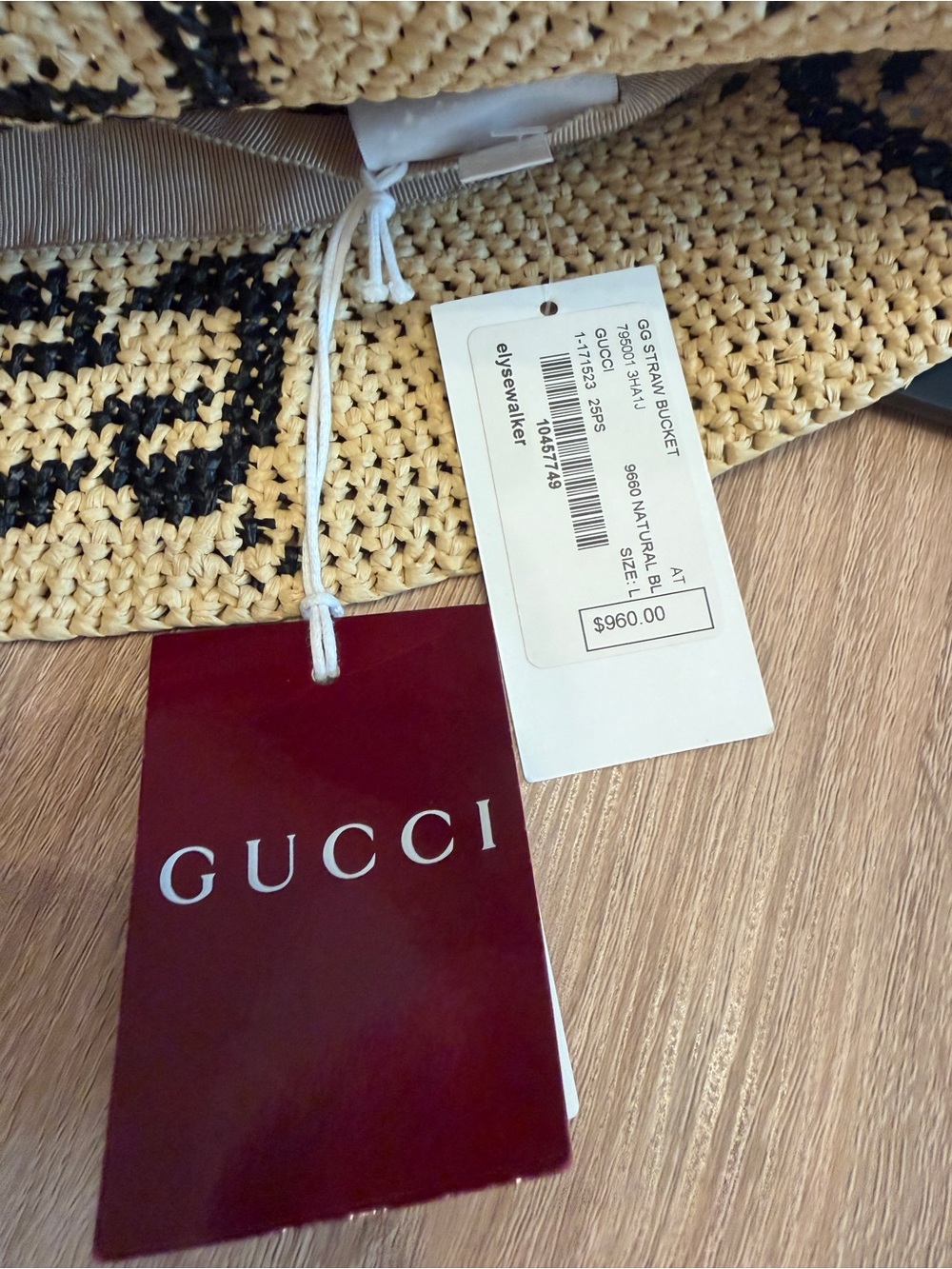Gucci Monogram Raffia Hat - Picture 7 of 8